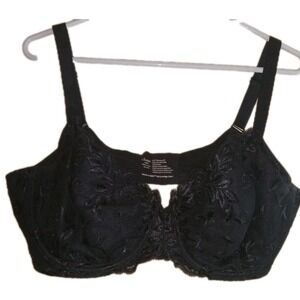 Soma Bra 40DD Sensuous Sides Full Coverage Black  Underwire Padded‎